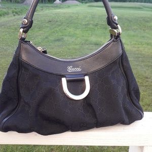 Authentic Gucci Handbag Black Canvas - image 1